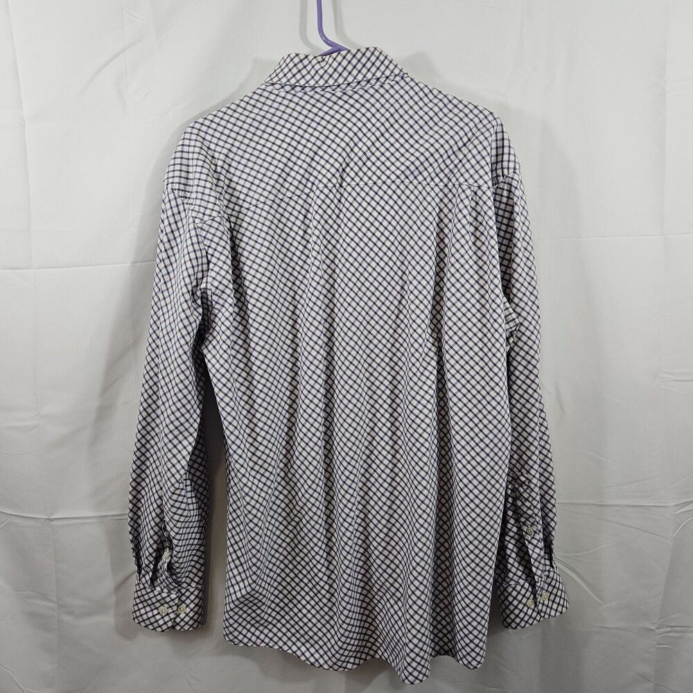 Alan Flusser Button Up Shirt Mens Size XL Long Sleeve Colorful Plaid Cotton - Picture 4 of 5